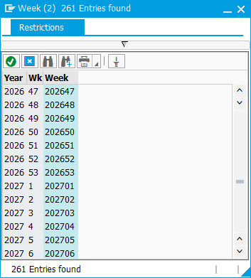 A value list generated at runtime